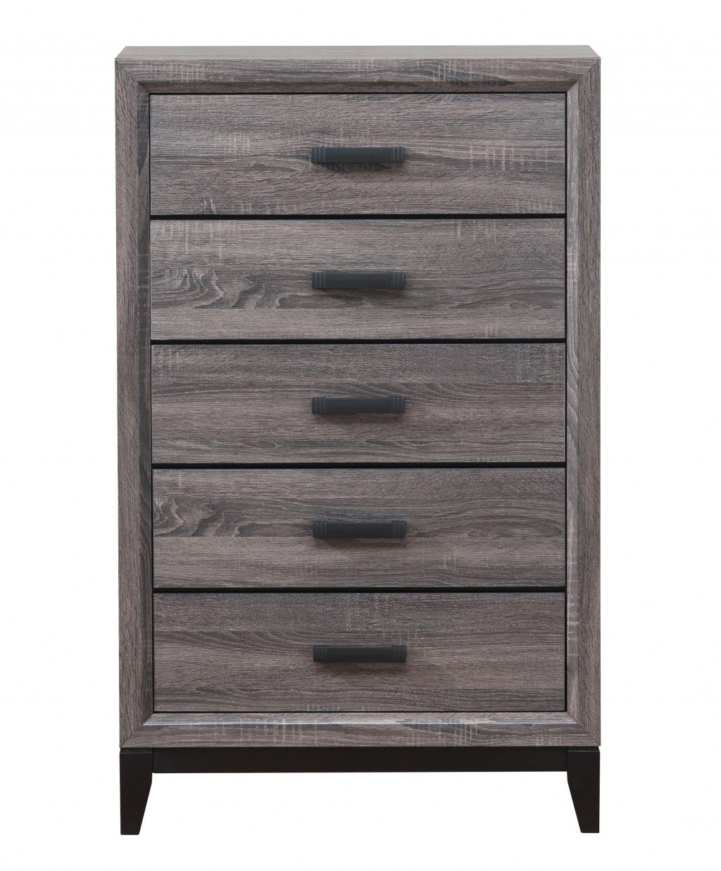 31" Grey Solid Wood Five Drawer Chest-3