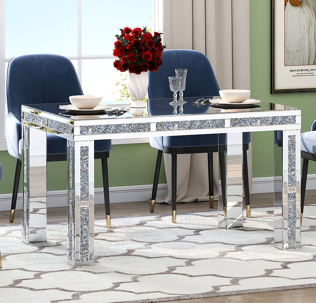 31" Silver Wood Dining Table-4