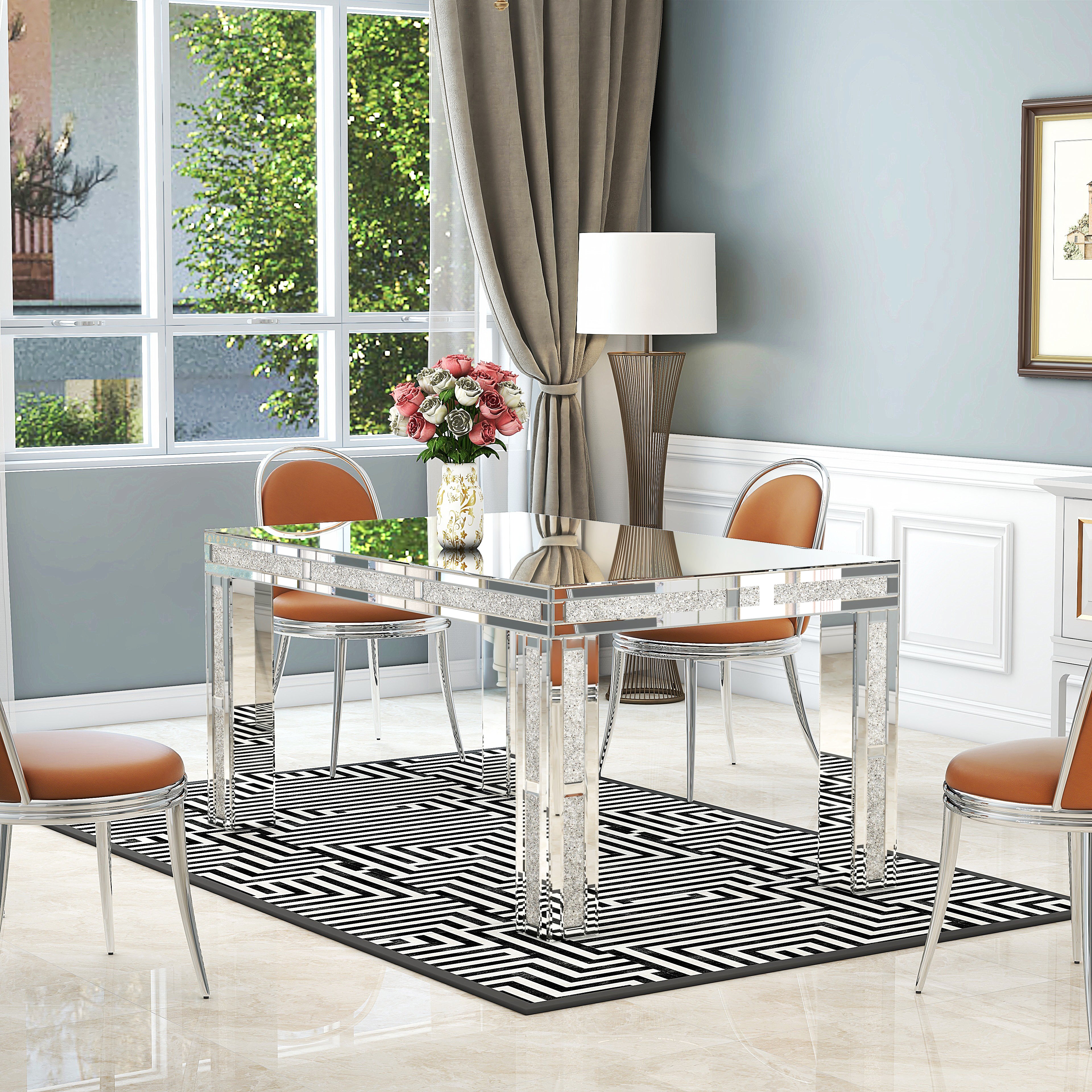31" Silver Wood Dining Table-5