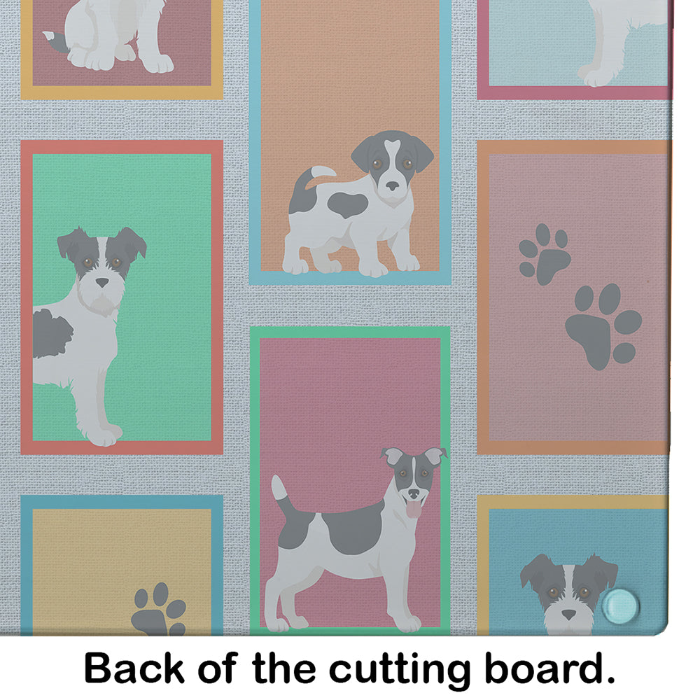 Lots of Jack Russell Terrier Glass Cutting Board-4